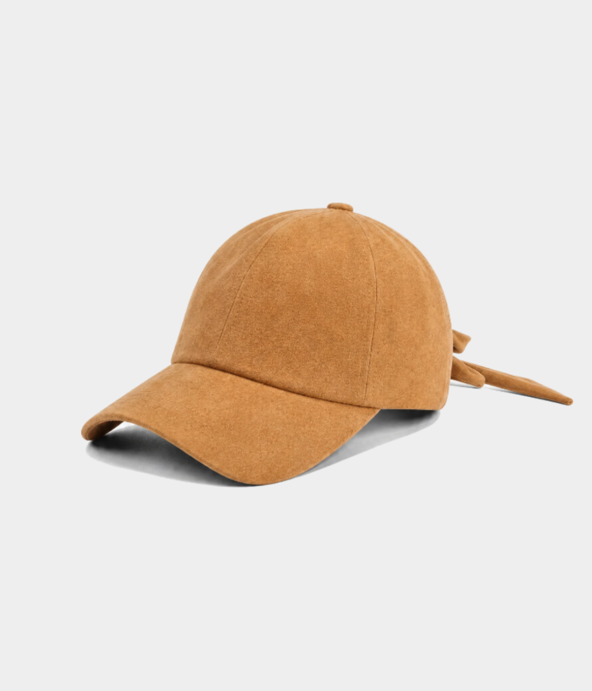 SUEDE BOW CAP.