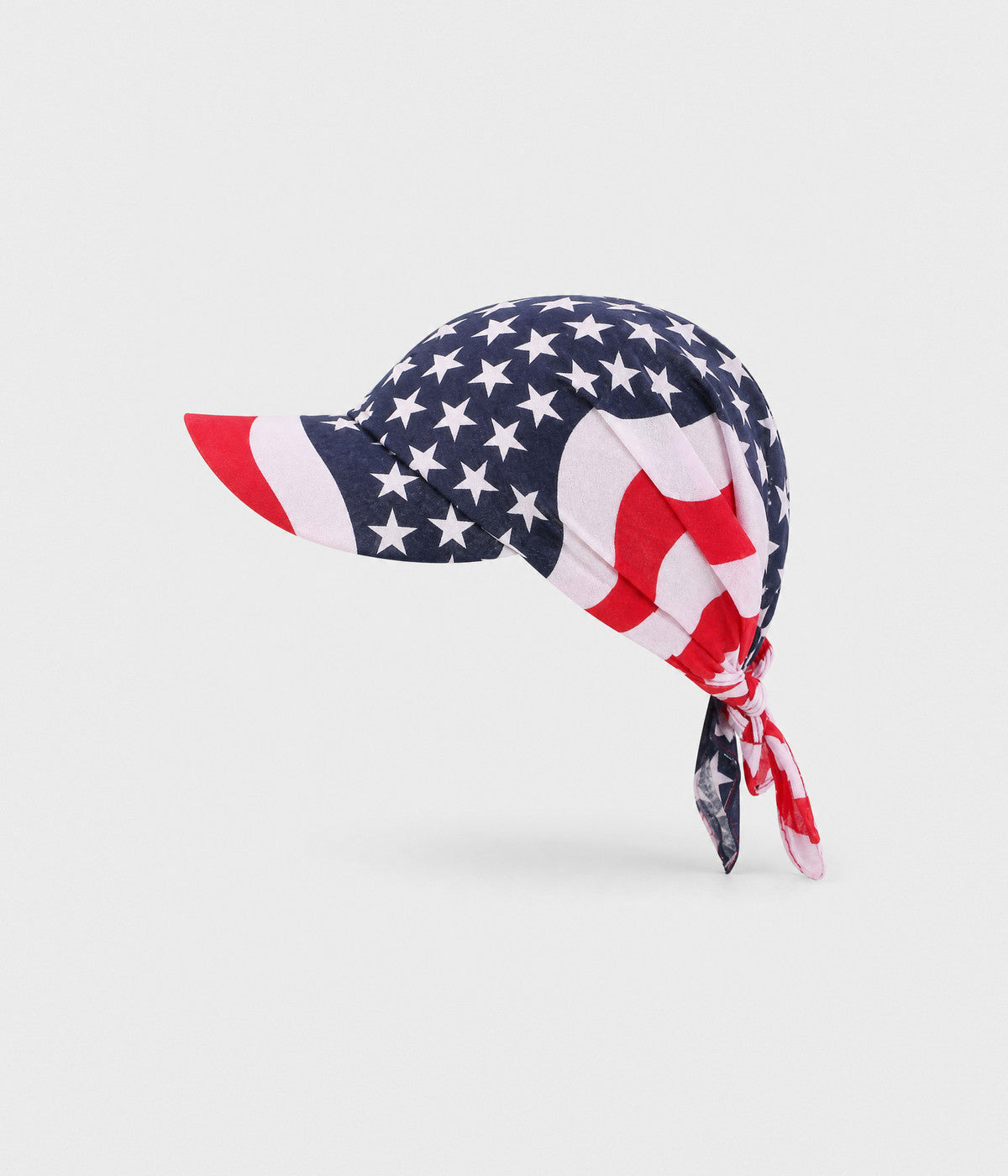 PEAKED BANDANA CAP.