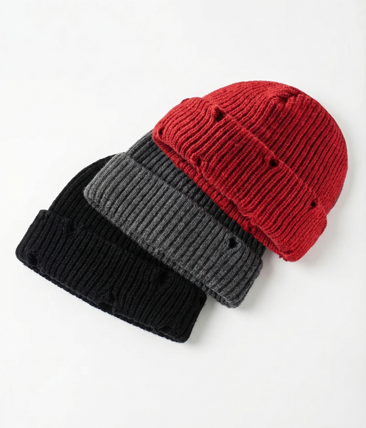 RIPPED FISHERMAN BEANIE 3-PACK.
