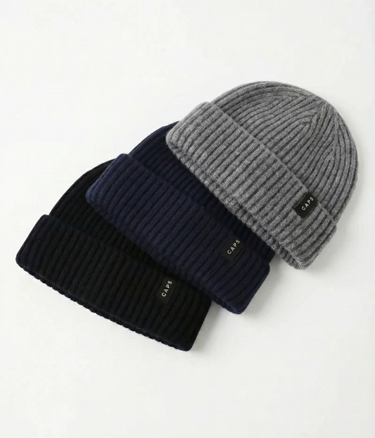LOGO FISHERMAN BEANIE 3-PACK.