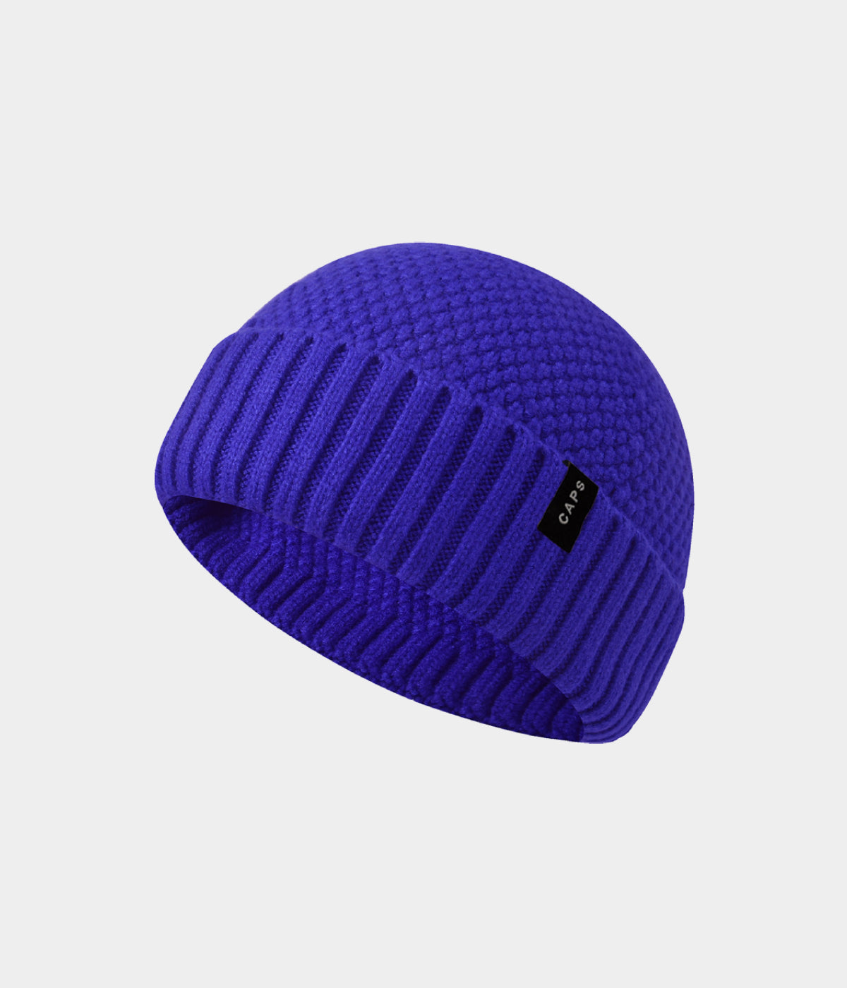 LOGO RIBBED FISHERMAN BEANIE.
