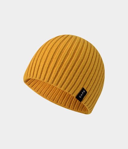 LOGO RIB KNIT BEANIE.
