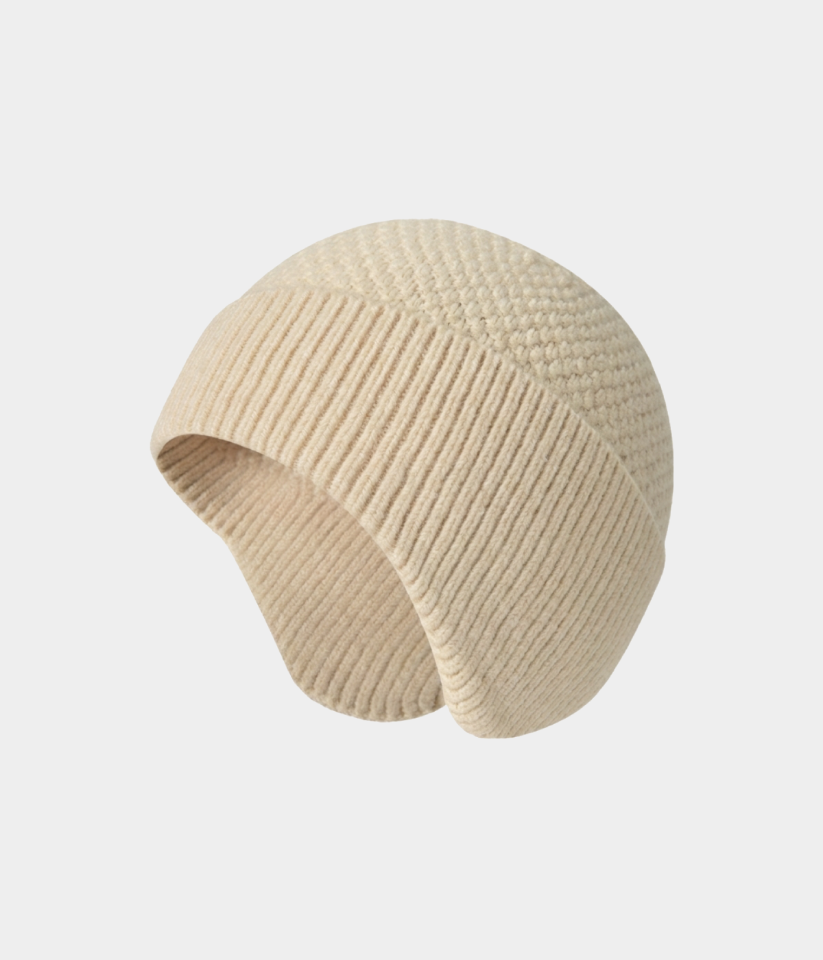 PATTERNED EARMUFF BEANIE.