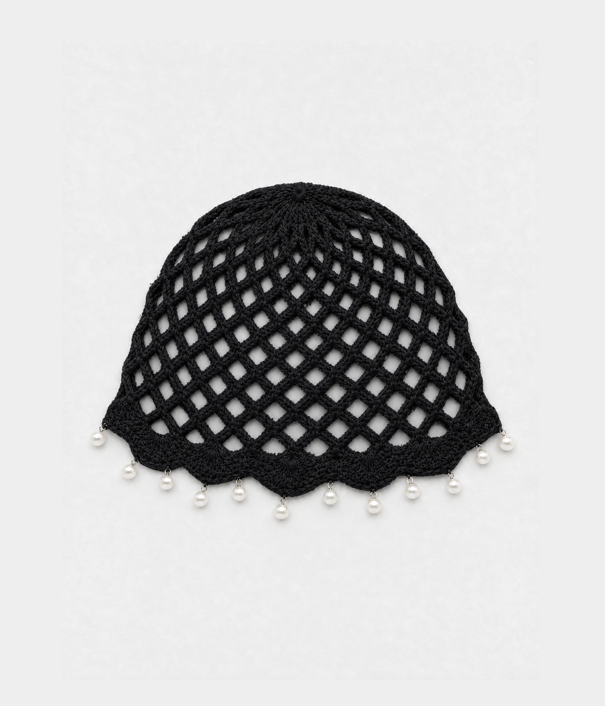 PEARL CROCHET CAP.