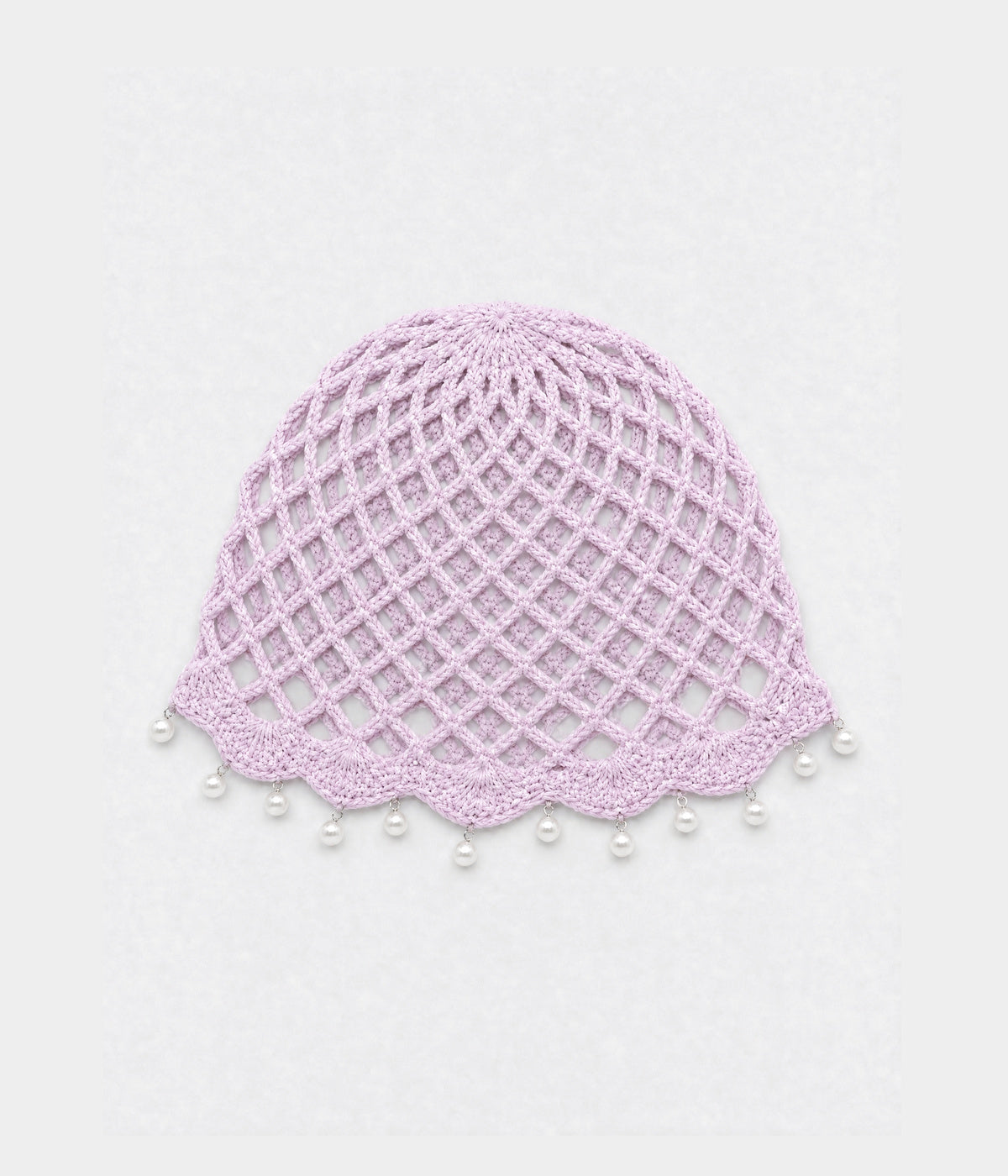 PEARL CROCHET CAP.