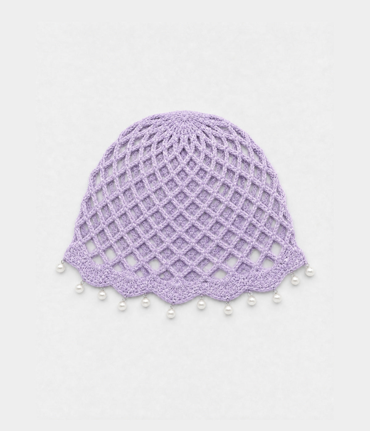 PEARL CROCHET CAP.