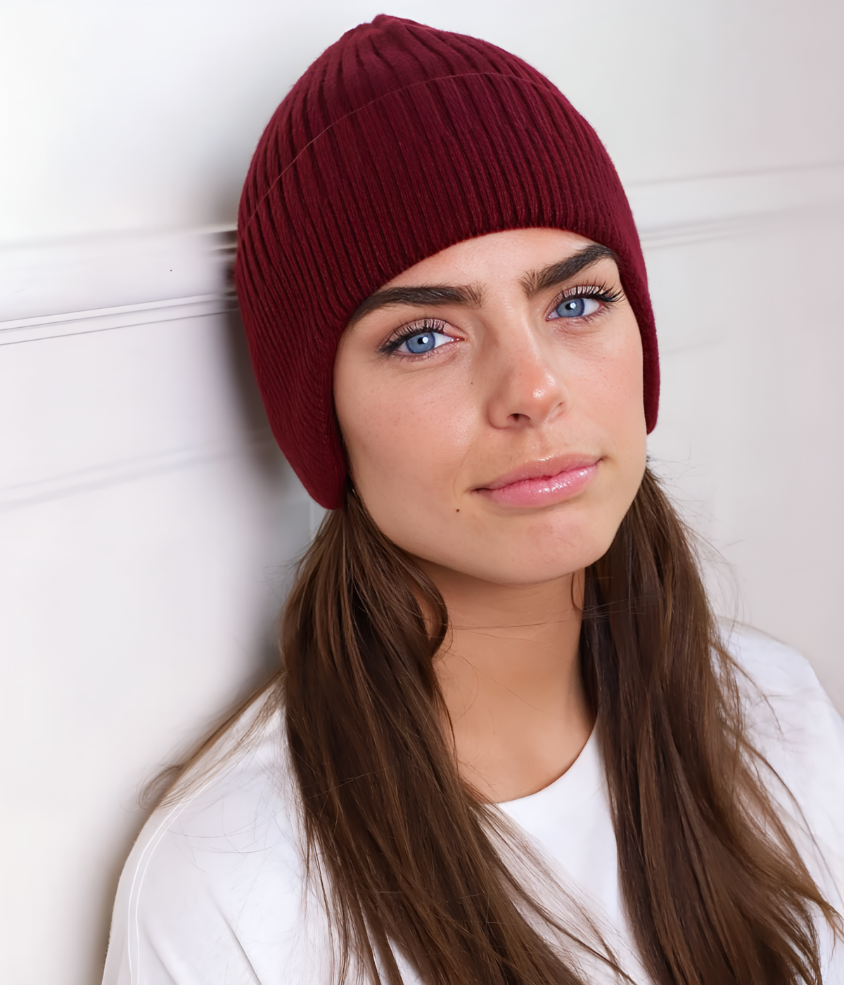 CABLE EARMUFF BEANIE.