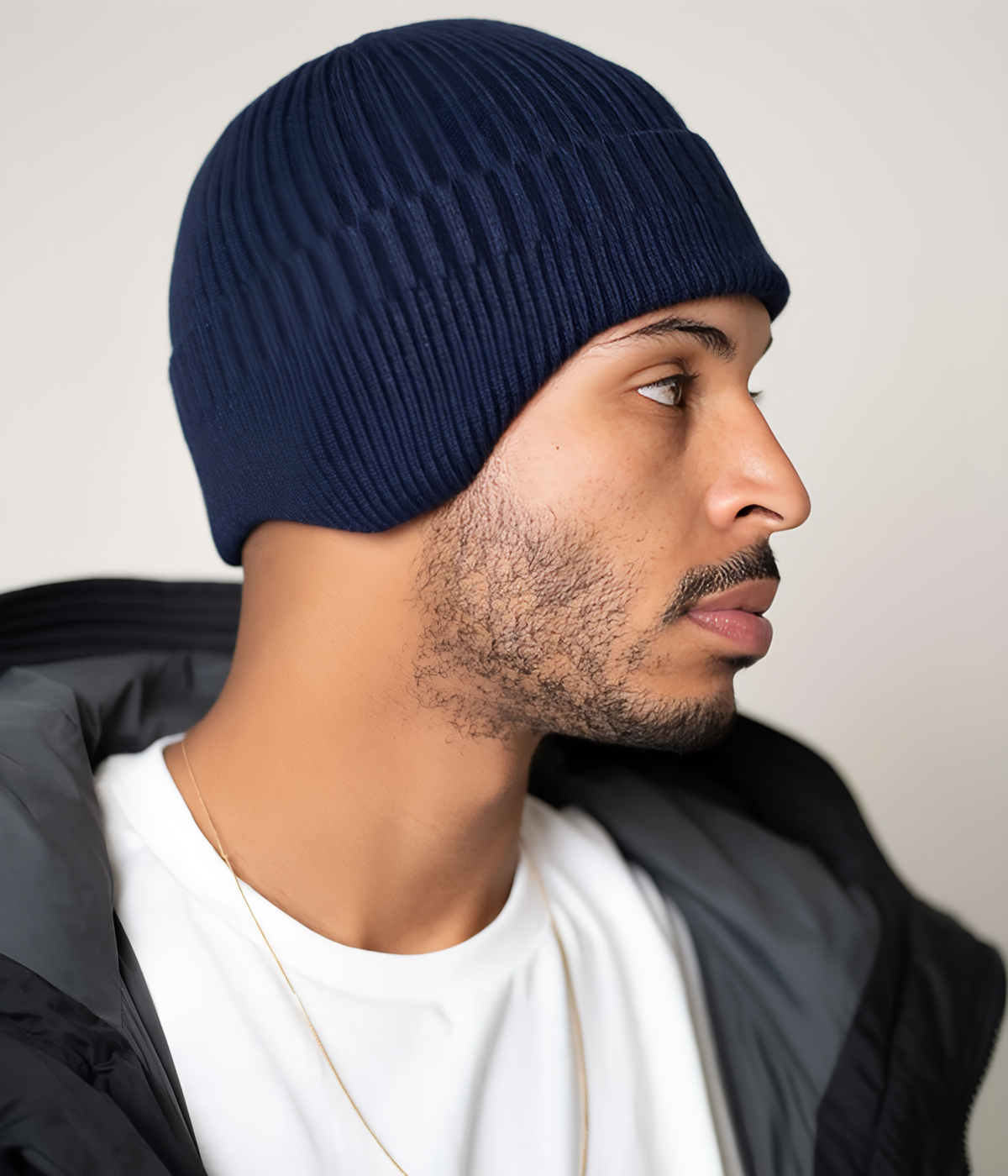 CABLE EARMUFF BEANIE.