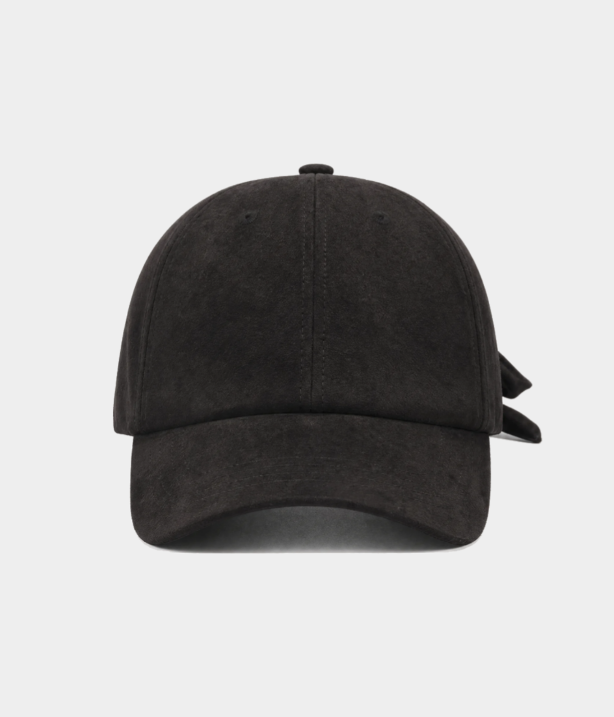 SUEDE BOW CAP.