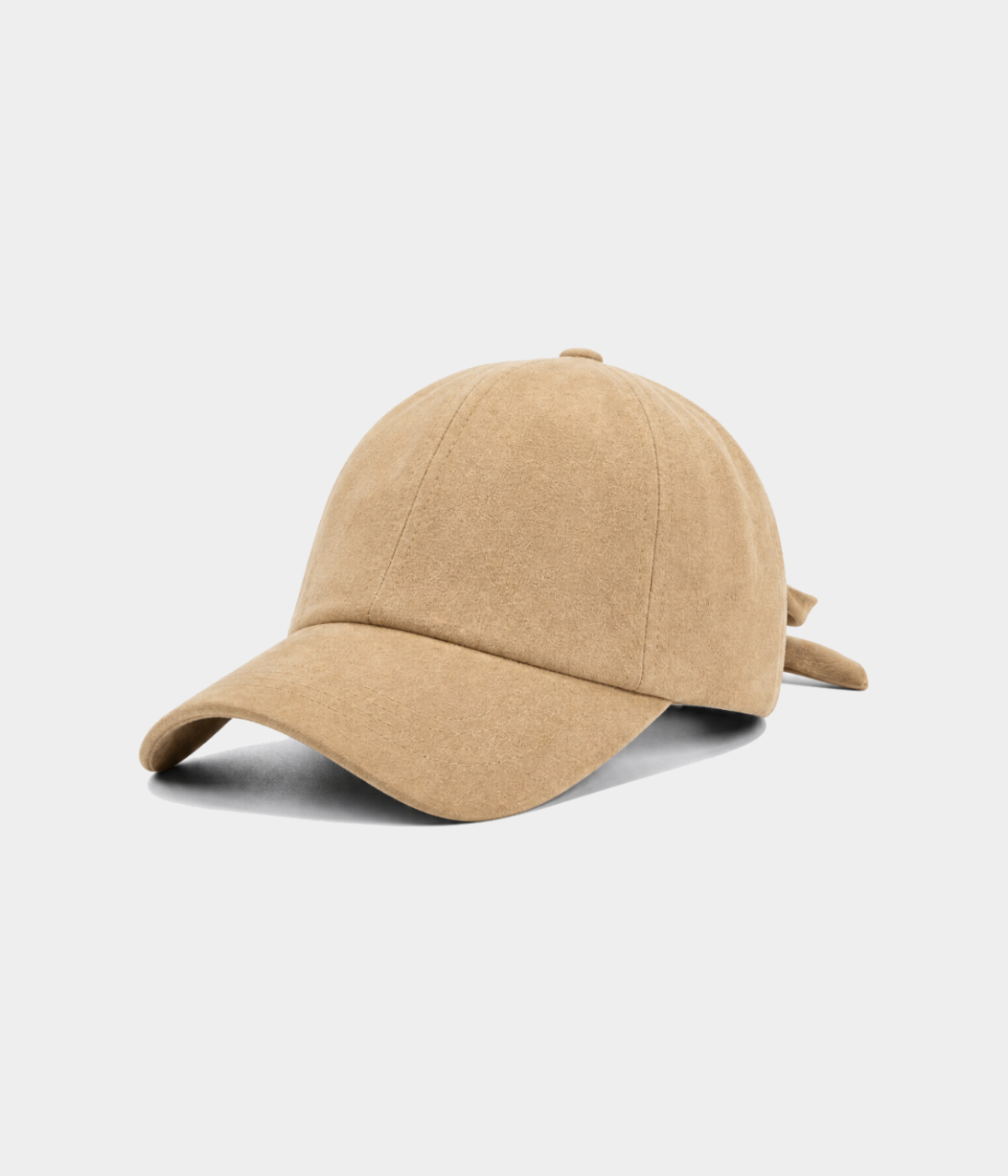 SUEDE BOW CAP.