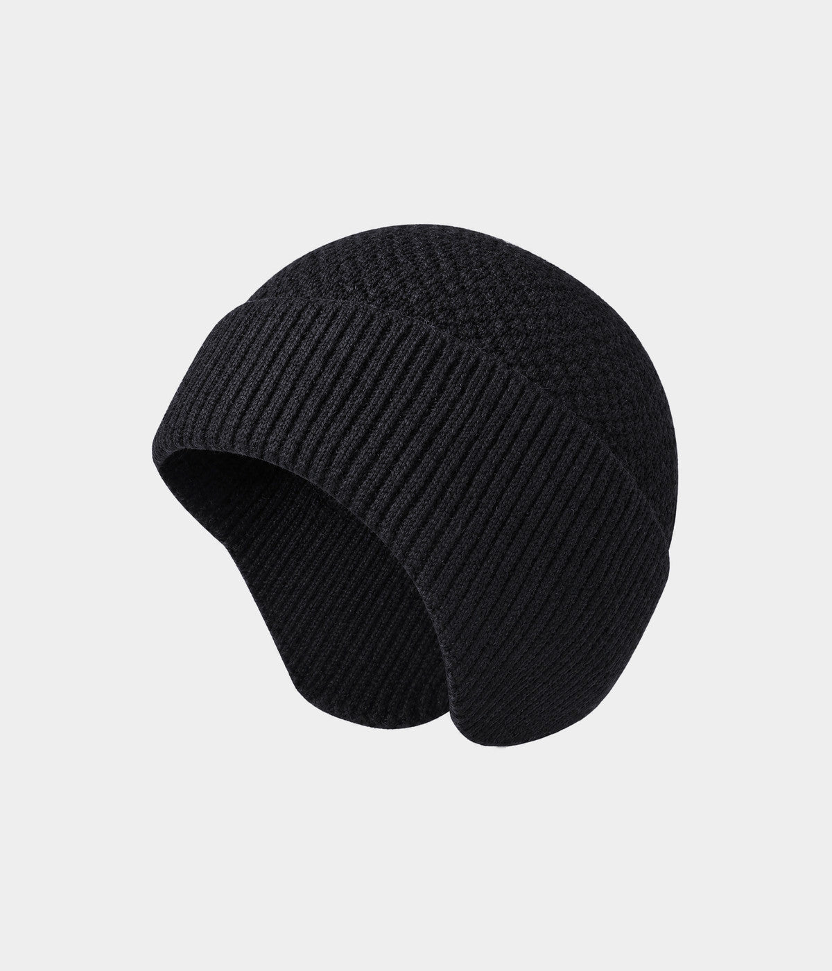 PATTERNED EARMUFF BEANIE.