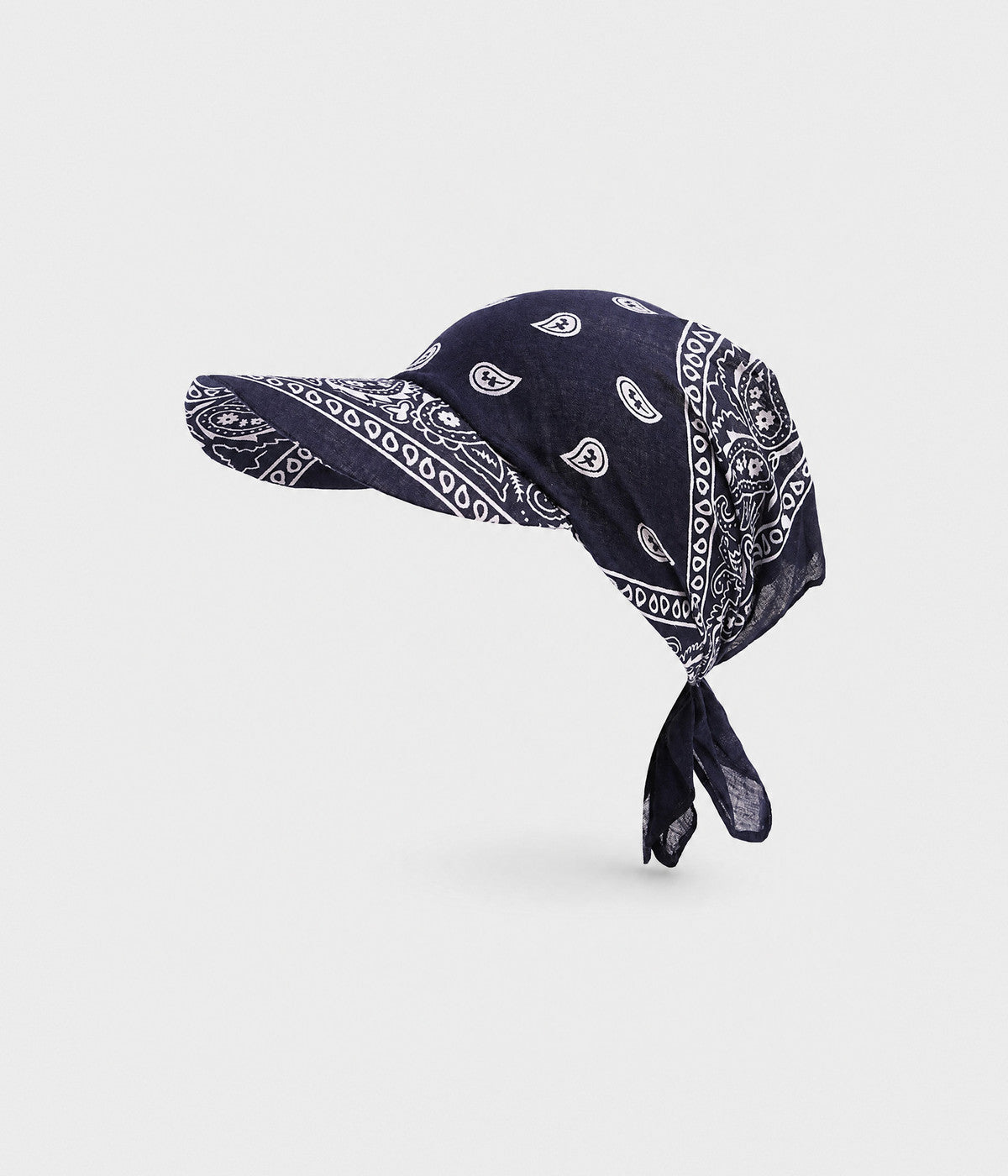 PEAKED BANDANA CAP.