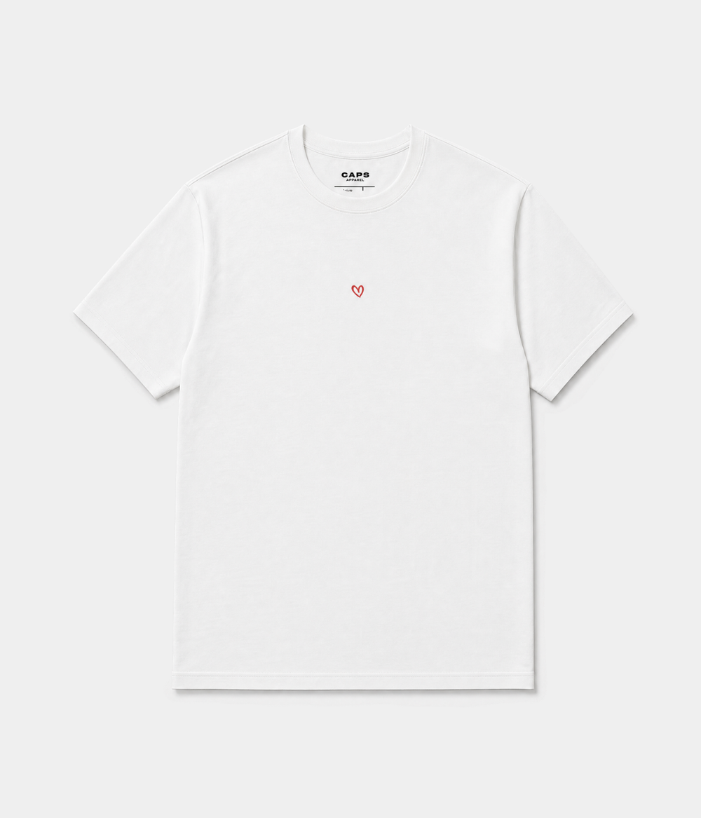 DRAWN HEART TEE.