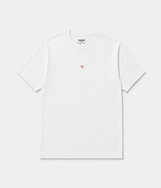 DRAWN HEART TEE.