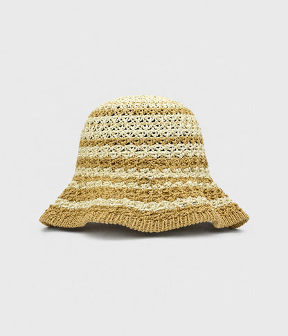 SCALLOPED CROCHET BUCKET.