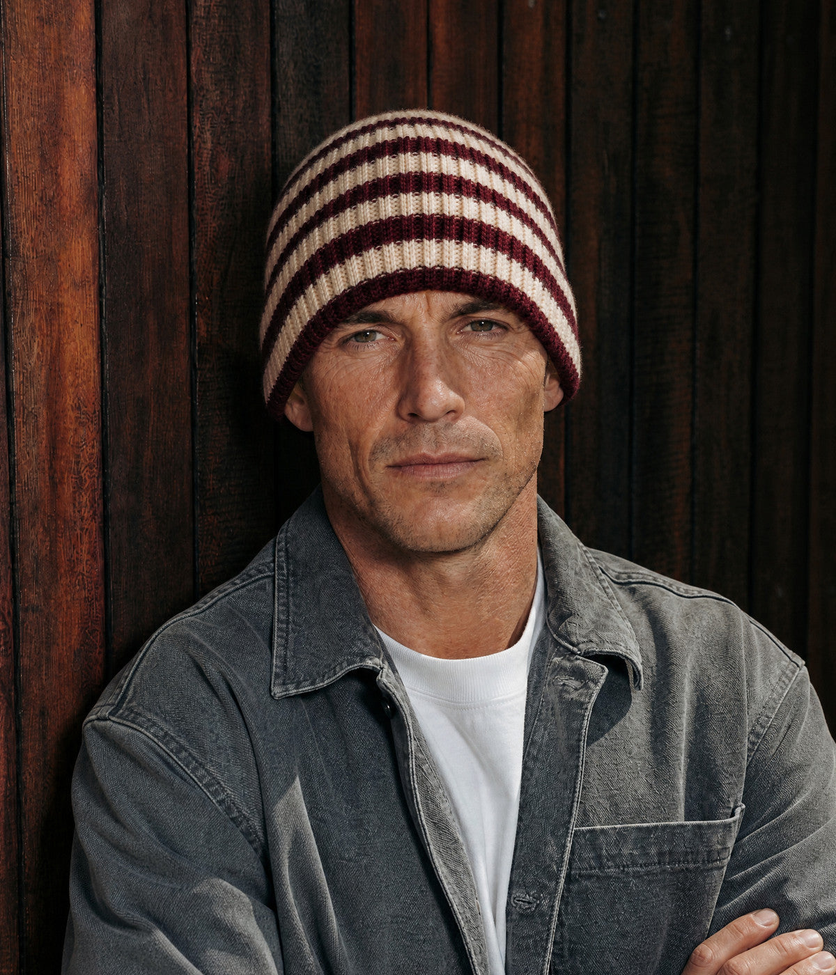 STRIPED BEANIE.